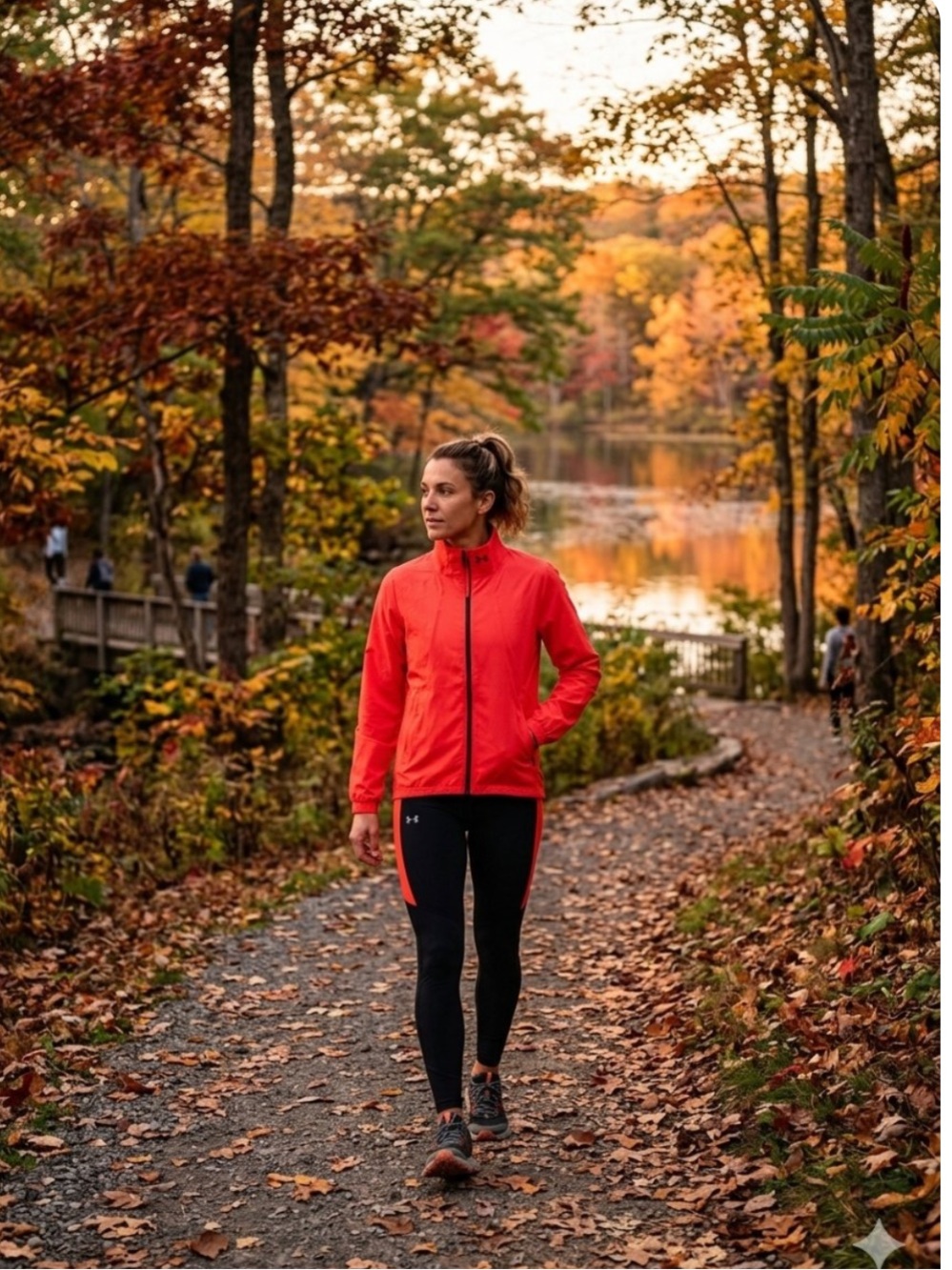 Under Armour Women Run Jacket -lined- high neck zip up - neon coral NWOT Sz Sโโโ
